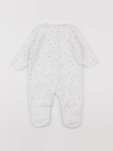 Vertbaudet - pyjama velours blanc - 6 mois