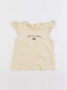 H&M - tee-shirt jaune - 9/12 mois