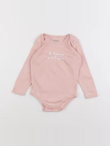 Vertbaudet - body rose - 24 mois