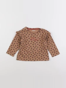 Vertbaudet - tee-shirt marron - 2 ans