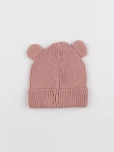 H&M - bonnet rose - 3/6 mois