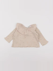 Zara - tee-shirt beige - 6/9 mois