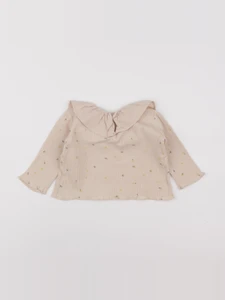 Zara - tee-shirt beige - 6/9 mois