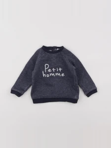 Boutchou - sweat bleu - 12 mois