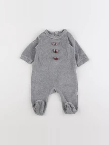 Jacadi - pyjama velours gris - 3 mois