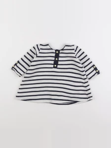 Petit Bateau - robe bleu - 6 mois
