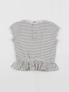 IKKS - tee-shirt blanc, bleu - 18 mois