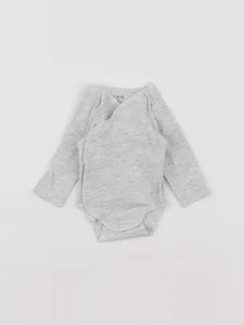Tape à l'oeil - body gris - 0 mois