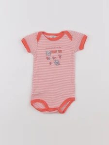 Petit Bateau - body rose - 6 mois