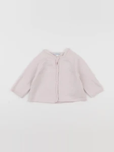Vertbaudet - gilet rose - 9 mois