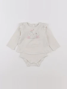 Vertbaudet - body tee-shirt beige - 6 mois