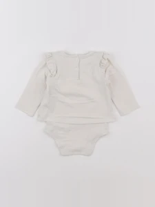 Vertbaudet - body tee-shirt beige - 6 mois