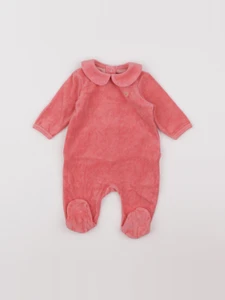 Vertbaudet - pyjama velours rose - 3 mois