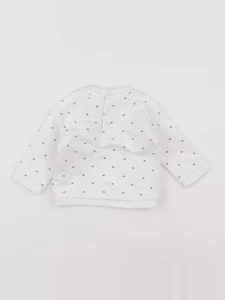 Vertbaudet - sweat blanc - 3 mois