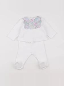Jacadi - ensemble blanc - 12 mois