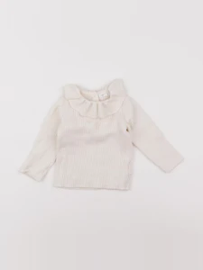 Vertbaudet - pull beige - 6 mois
