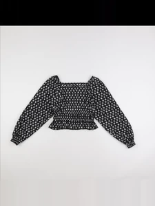 IKKS - blouse noir, blanc - 12 ans