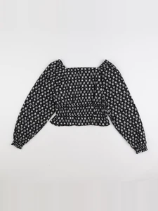 IKKS - blouse noir, blanc - 12 ans