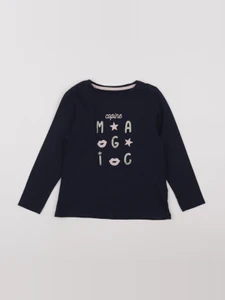 Vertbaudet - tee-shirt bleu, or - 6 ans