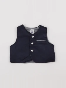 Petit Bateau - gilet bleu, argent - 6 mois