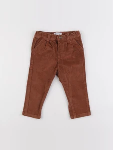 Vertbaudet - pantalon marron - 12 mois