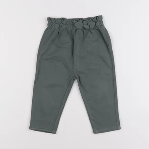 Vertbaudet - pantalon coton vert - 18 mois