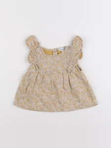 Vertbaudet - blouse jaune - 6 mois