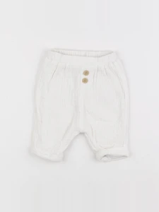Vertbaudet - pantalon blanc - 1 mois