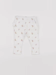 Petit Bateau - legging volants au dos blanc - 6 mois