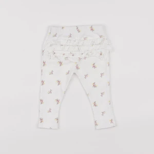 Petit Bateau - legging volants au dos blanc - 6 mois