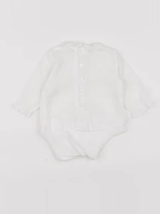 Zara - body blouse blanc - 1/3 mois