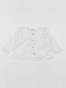 Vertbaudet - blouse blanc - 6 mois