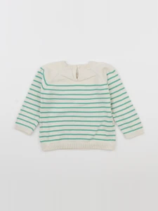 Vertbaudet - pull beige, vert - 18 mois