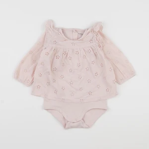 Vertbaudet - body blouse rose - 12 mois