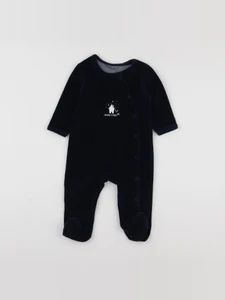 Vertbaudet - pyjama velours bleu - 9 mois