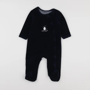 Vertbaudet - pyjama velours bleu - 9 mois