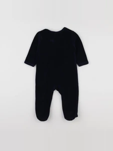 Vertbaudet - pyjama velours bleu - 9 mois