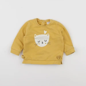 Vertbaudet - sweat jaune - 9 mois