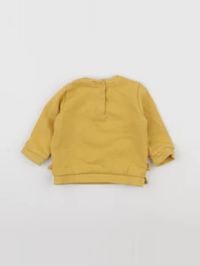 Vertbaudet - sweat jaune - 9 mois