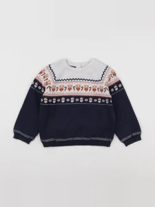 Vertbaudet - pull blanc, bleu - 36 mois