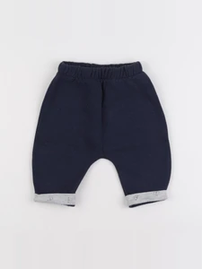 Vertbaudet - sarouel doublé bleu - 3 mois