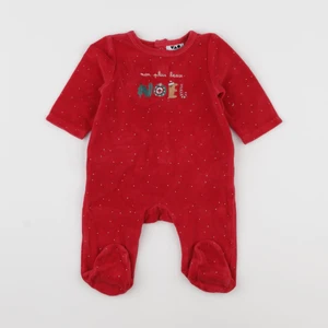 Tape à l'oeil - pyjama velours rouge - 3 mois