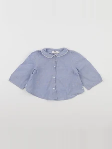 Cyrillus - blouse bleu - 12 mois