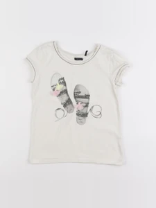 IKKS - tee-shirt beige - 8 ans