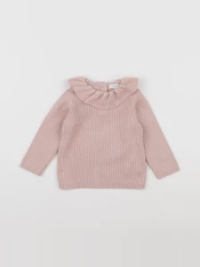 Vertbaudet - pull rose - 6 mois