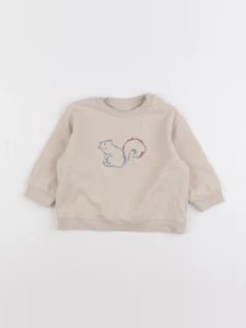 Uniqlo - sweat beige - 18/24 mois