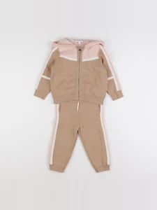 Chloé - ensemble beige, rose - 18 mois