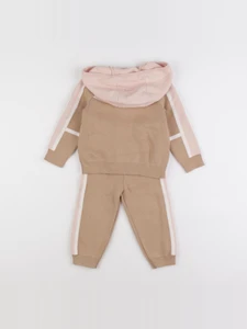 Chloé - ensemble beige, rose - 18 mois