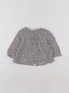 Boutchou - blouse bleu - 12 mois