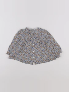 Boutchou - blouse bleu - 12 mois